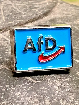 AfD Pin AfD Original , verchromt emailliert (Kurzlogo)