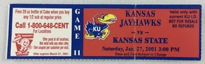 2001 01/27 Kansas State at Kansas Basketball Ticket-Kirk Hinrich - Picture 1 of 1