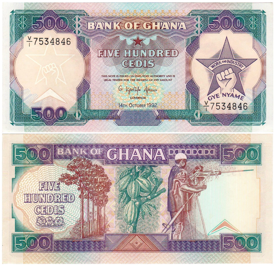 Ghana 500 Cedis P#28c (1986-94) Bank of Ghana Mint UNC - Image 1 of 1