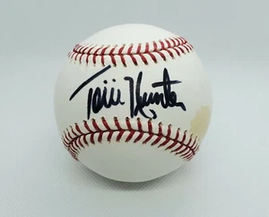 TORII HUNTER AUTOGRAPH SIGNED MAJOR LEAGUE BASEBALL ROMLB LOS ANGELES ANGELS COA - Picture 1 of 3