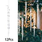 12Pcs Christmas Icicle Ornaments Christmas Tree Ornaments for Festival Party