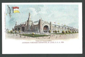 1904 PPC* Worlds Fairs St Louis Palace Of Transportation Mint - Picture 1 of 1