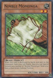 YUGIOH - Nimble Momonga - LCYW-EN235 - Common - Unlimited Edition - NM - FLAT RA - Picture 1 of 1