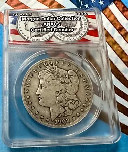 1903-S MORGAN SILBER DOLLAR SCHLÜSSEL DATUM ANACS ZERTIFIZIERT - GROSSE KAUFGELEGENHEIT - Bild 1 von 4