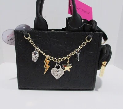 Betsey Johnson Skull Crossbody Bag Satchel Purse & Tech case Embossed NWT - Image 1 of 4