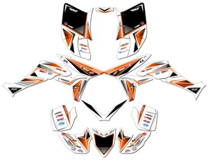 TRX 450R SURGE 2005 kit de gráficos Senge blanco/naranja compatible con Honda - Imagen 1 de 7