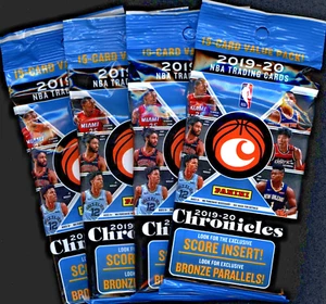 2019-20 Panini Chronicles NBA Basketball 15-card Value Cello Fat Pack 4 Pack Lot - Picture 1 of 1