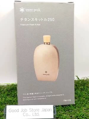 Botella de whisky Snow Peak Titanium Skittle Frask 250 TW-115 campamento al aire libre NUEVO Japón Foto 1 de 4