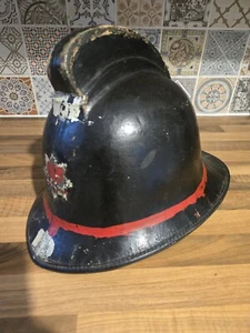 London Fire Brigade Vintage Black Helmet - Picture 1 of 6