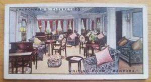 RANPURA (P&O) SCHREIBZIMMER um 1930 Zigarettenkarte - Bild 1 von 1