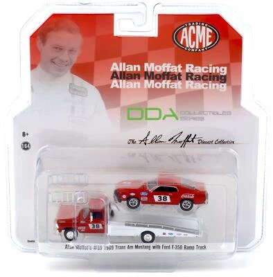 1:64 ACME Greenlight Dda 1969 Trans Am MUSTANG + Ford F-350 Camion Allan Moffat - Immagine 1 di 2