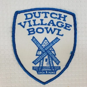 Dutch Village Bowl Souvenir Vintage Patch White Blue - Picture 1 of 8