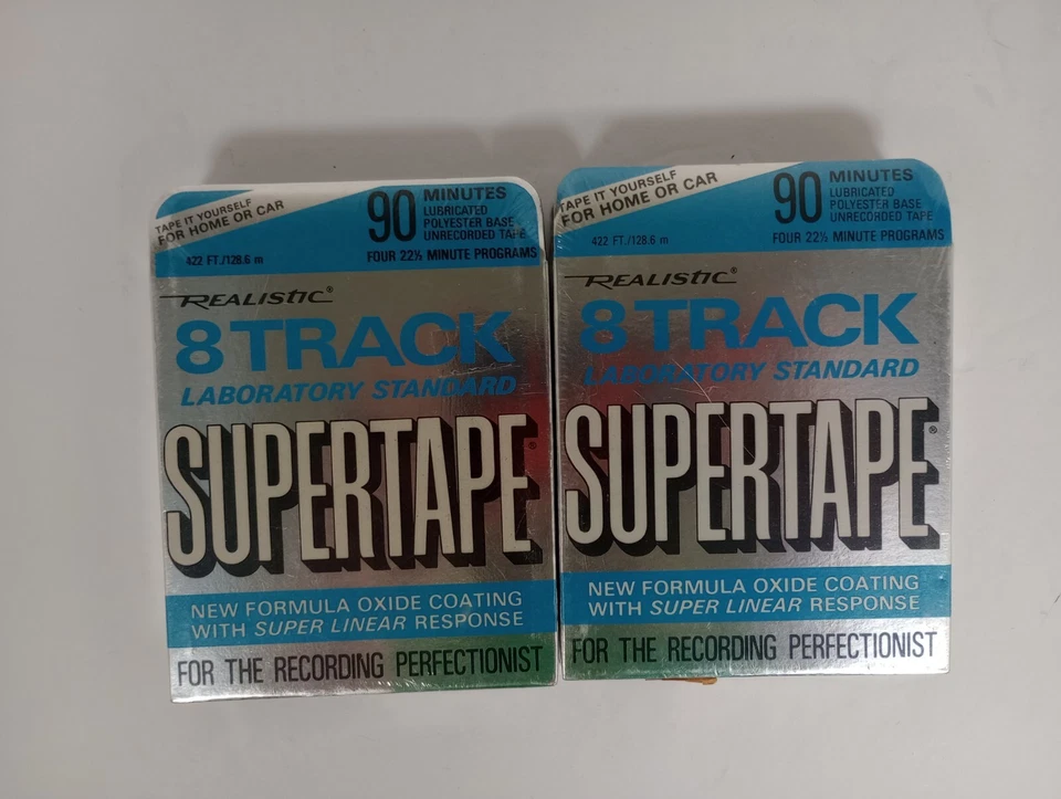 Realistic SUPERTAPE 90 Minute Blank 8 Track Tape Cartridge