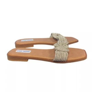 Sandalia Steve Madden para mujer Adore estrás nudo frontal deslizable 8M - Imagen 1 de 3