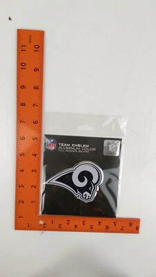 Low Profile Aluminum T2 Football Decal Emblem NFL Los Angels Rams blue Throwback - Image 1 of 4
