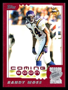 2000 Topps Season Opener Randy Moss #185 - Minnesota Vikings - Picture 1 of 2