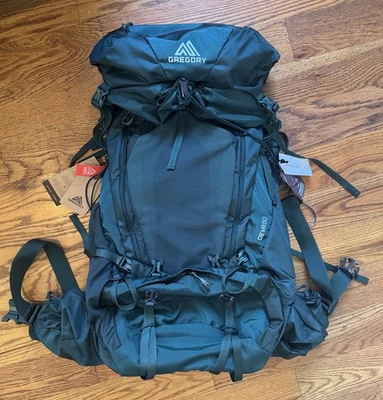 全新 Gregory 女式 DEVA 60 翡翠绿色背包 小号 — 第 1/4 张图片