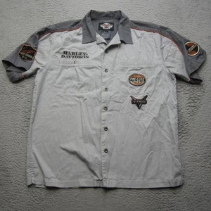 Harley Davidson Hemd Herren L Knopfleiste Mechaniker Garage Biker Motorradfahren - Bild 1 von 14