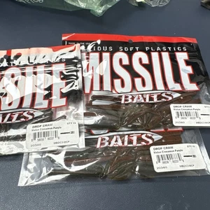 Cebos de misiles Drop Craw Melón Canela Púrpura 3 paquetes de 15 Ea - Imagen 1 de 8