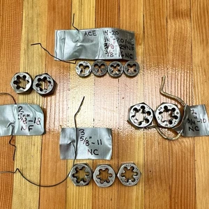 Vintage ACE & Others Threading Dies Lot Of 11 USA Made Duplicates - Picture 1 of 5