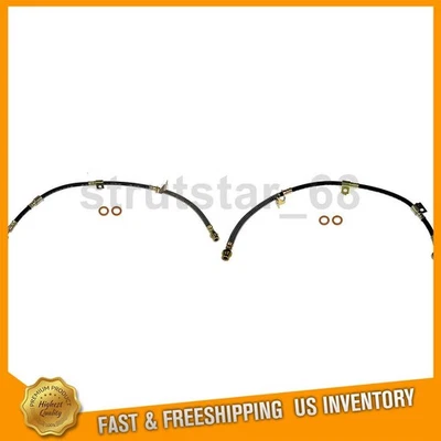 2 Front Brake Line Brake Hose Fits 2004 Kia Amanti 2005 Kia Amanti - Image 1 of 4