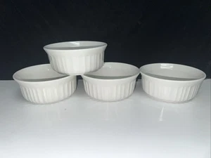 4er Set Corning Ware Französisch Weiß Souffle Auflaufform Schüssel 473ml 16oz - Bild 1 von 4