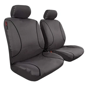 Fundas de asiento de auto delanteras de lona impermeables grises para Chevy Trax - Imagen 1 de 7