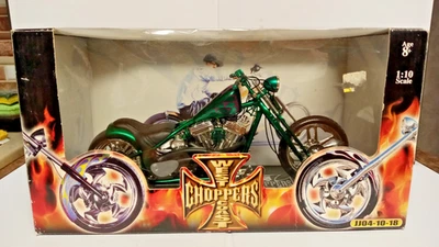West Coast Choppers Jesse James 1:10 Die Cast JJ04-10-18 Cherry CFL verde/púrpura Foto 1 de 4