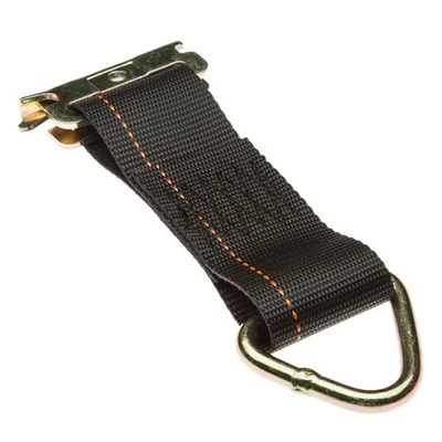DISCOUNT RAMPS 2-Pack 2" x 6" E-Track Tie-Down Strap with D-Ring & E-Fitting for S or J-Hooks