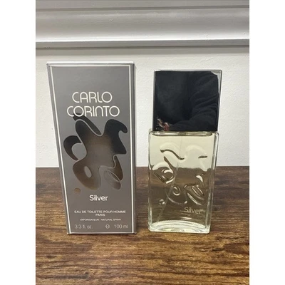 Carlo Corinto Silver Eau de Toilette Spray para Hombres 3.3 OZ Caja Abierta Foto 1 de 2