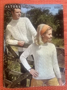 MAGLIONE UOMO DONNA DK ARAN MAGLIA CAVO 34”-44” VINTAGE MODELLO MAGLIA 5082 - Foto 1 di 2