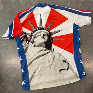 Vintage Y2K World Trikot Big Apple NYC Radfahren Bike Freiheitsstatue Herren Large - Bild 1 von 5
