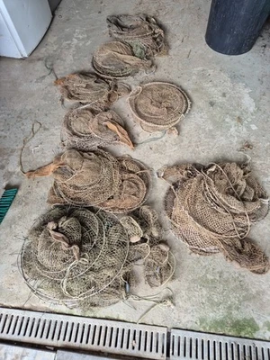 5  Stück Doppelreusen 1 EinfachFischreuse Aal Reuse Netz - Bild 1 von 4