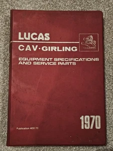 Original Lucas CAV Girling Meisterkatalog für 1970.  Ref: 400/70 - Free UK p+p. - Bild 1 von 3