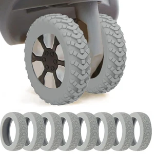 24 Stck. Silikon Gepäck Rad Schutz Reise Lärm Abdeckung Etui Zubehör UK - Bild 1 von 19