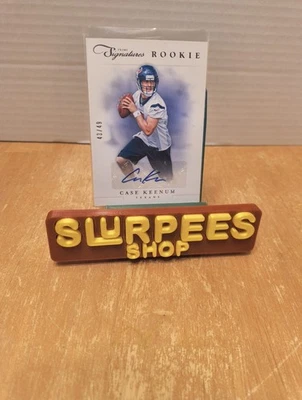 2012 Panini Prime Signature Autograph Case Keenum Houston Texans /49 Rookie  - Image 1 of 2