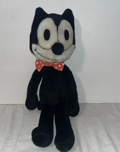 Vintage Felix die Katze Plüschtier Stofftier 15,5 Zoll Sammlerstück 1982 gepunktet Schleife - Bild 1 von 8