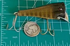Vintage Creek Chub WOOD GLASS EYES Scale Pop N DUNK TOPWATER Rare CCBC Lure VG+ - Picture 1 of 11