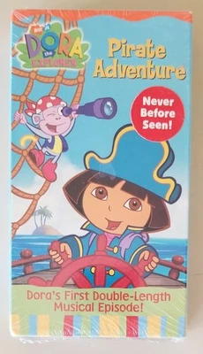 Dora The Explorer Pirate Adventure VHS Factory Sealed New 2003. [C3] - Image 1 of 4