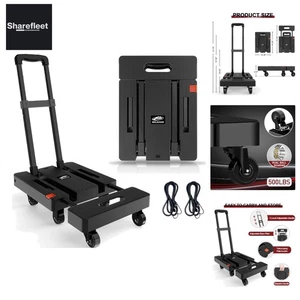 klappbarer Handtransportwagen, tragbarer Transportwagen für Umzug, 227 kg Gep... - Bild 1 von 9