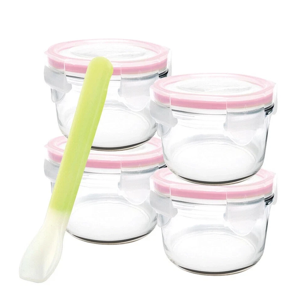 Glasslock Baby 5 Piece Round 165ml Food Container Set + Spoon | 28097 - Image 1 of 1