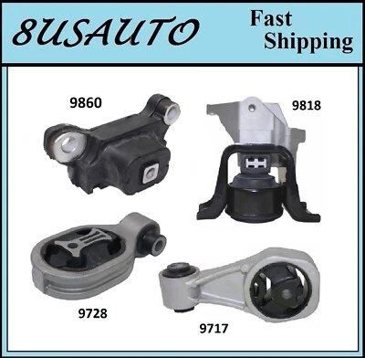 Montaje de motor delantero y trasero 4 piezas para Nissan Juke 2011-2015 1,6 L 2x2 - transmisión automática Foto 1 de 4