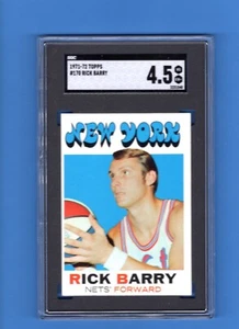 1971 Topps Basketball #170 Rick Barry New York Nets RC SGC 4.5 - Picture 1 of 2