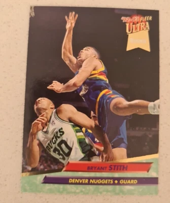 1992-93 FLEER ULTRA. BRYANT STITH DENVER NUGGETS #255 - Image 1 of 2