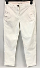 BODEN CHINO TROUSERS WOMENS UK 10P (6) W30 L27 WHITE STRETCH 178