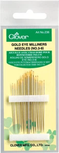 Gold Eye Milliners Needles Size 3/9 16/Pkg - Picture 1 of 2