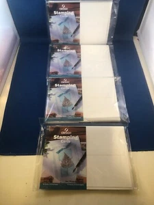 4 paquetes Canson estampado en blanco 6 tarjetas 6 sobres cada paquete crea el tuyo propio NUEVO - Imagen 1 de 6