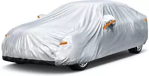 6 Layers Sedan Car Cover Waterproof All Weather, 100% Waterproof Outdoor Car Cov - Picture 1 of 7