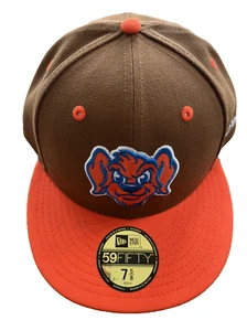 Charleston Riverdogs Mütze Herren 7 5/8 MiLB 59Fifty New Era nicht verstellbar Kappe orange neu mit Etikett - Bild 1 von 7