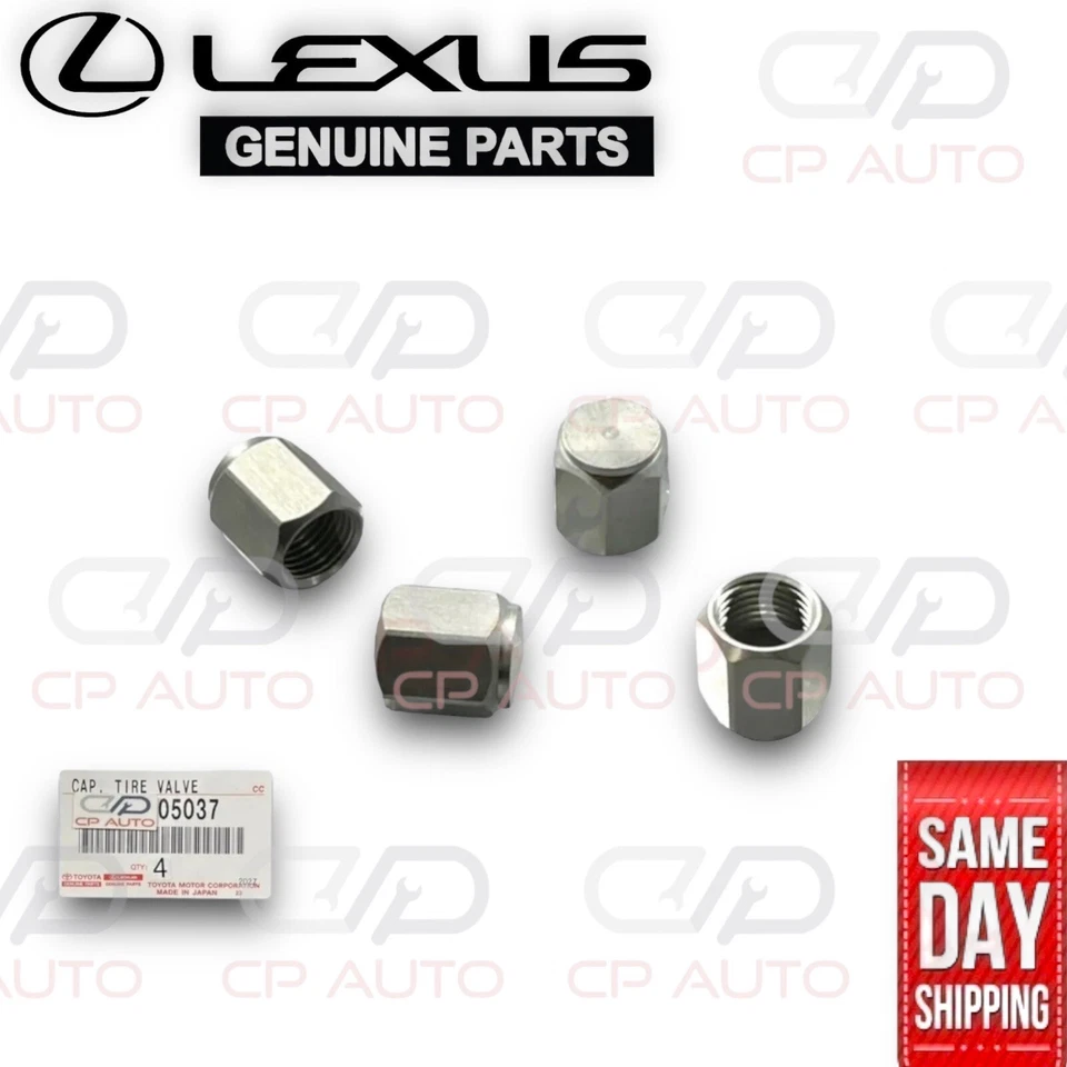 NEW 04 - 06 LEXUS RX330 TIRE WHEEL RIM VALVE STEM ALUMINUM CAP SET OF 4 OEM - Image 1 of 2